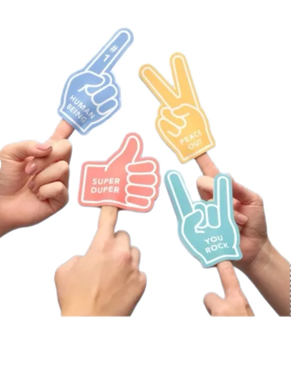 Pinch Provisions Mini Foam Finger Set - Blue, Yellow, Teal, Coral
